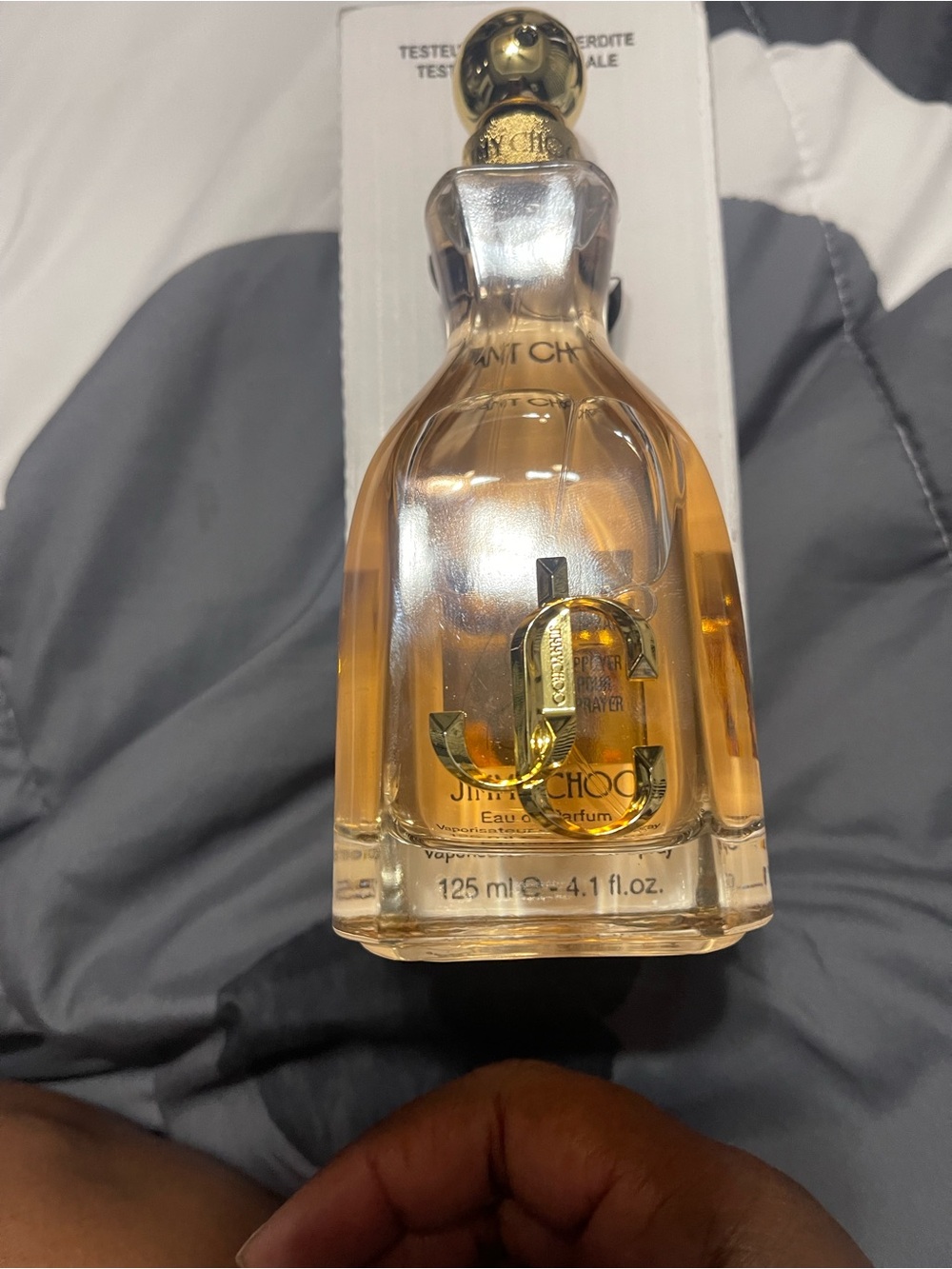 Jimmy Choo Amber Gold Bottle Home Accent